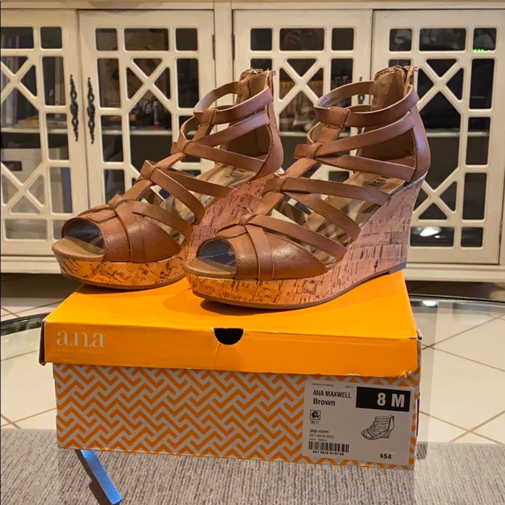 - A.n.a Cork Wedge Sandal